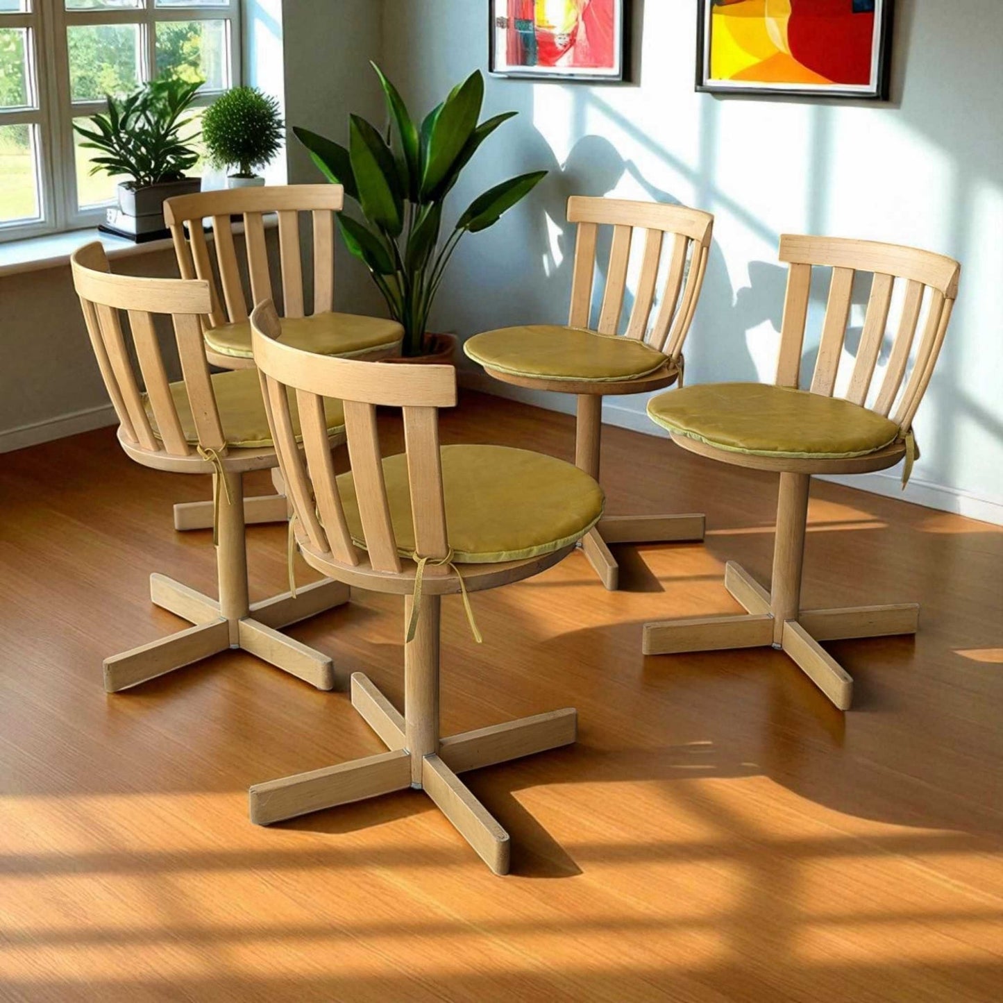 5 Vintage Scandinavian Swivel Chairs by Edsbyverken