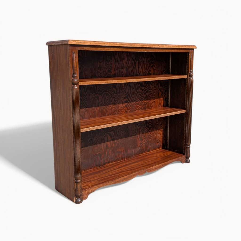 Antique Mahogany Bookcase – Vintage Wooden Bookcase, Classic Shelving Unit, Elegant Storage for Books and Decor