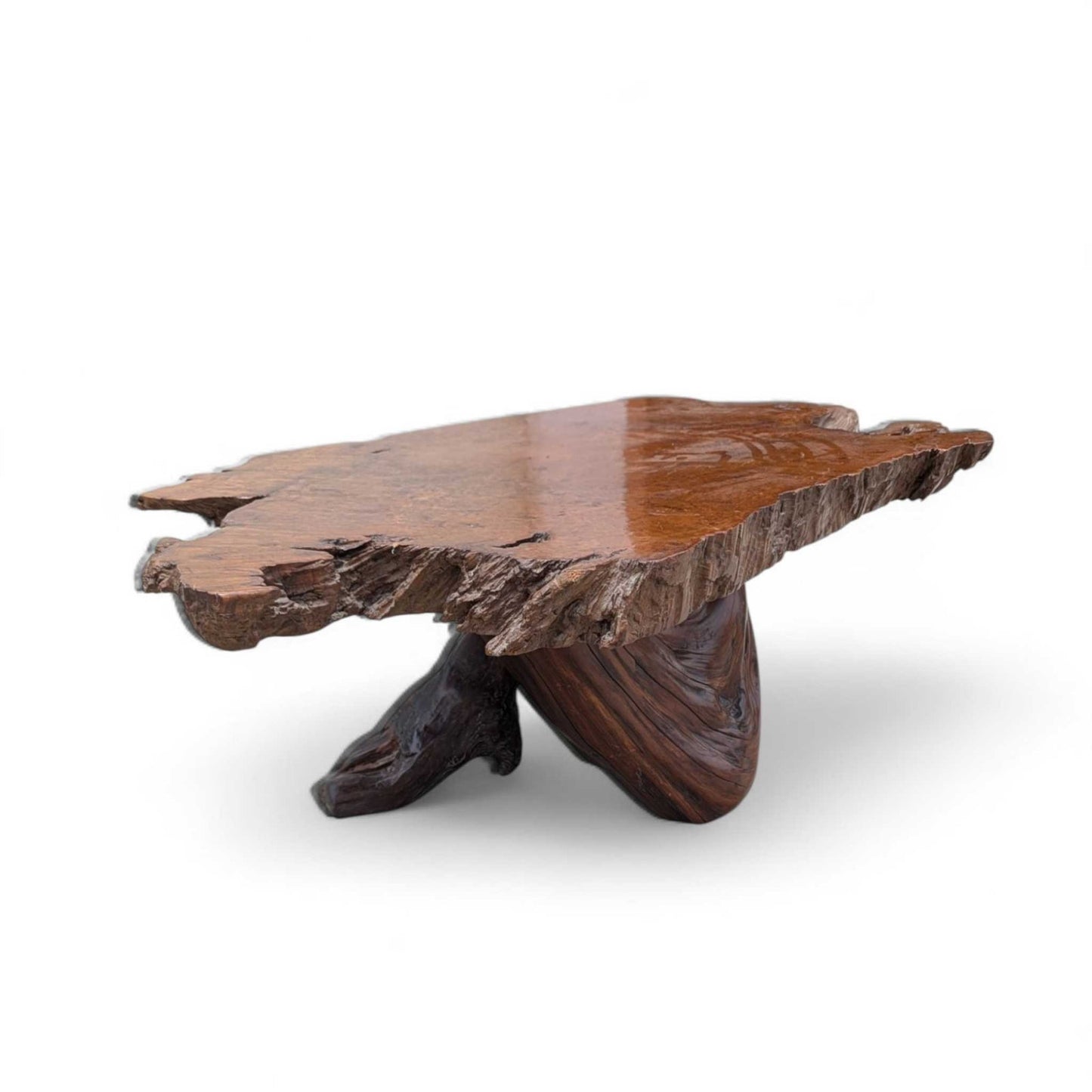 Live Edge Wood Coffee Table – Sculptural Natural Slab Table