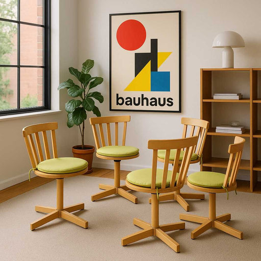 5 Vintage Scandinavian Swivel Chairs by Edsbyverken