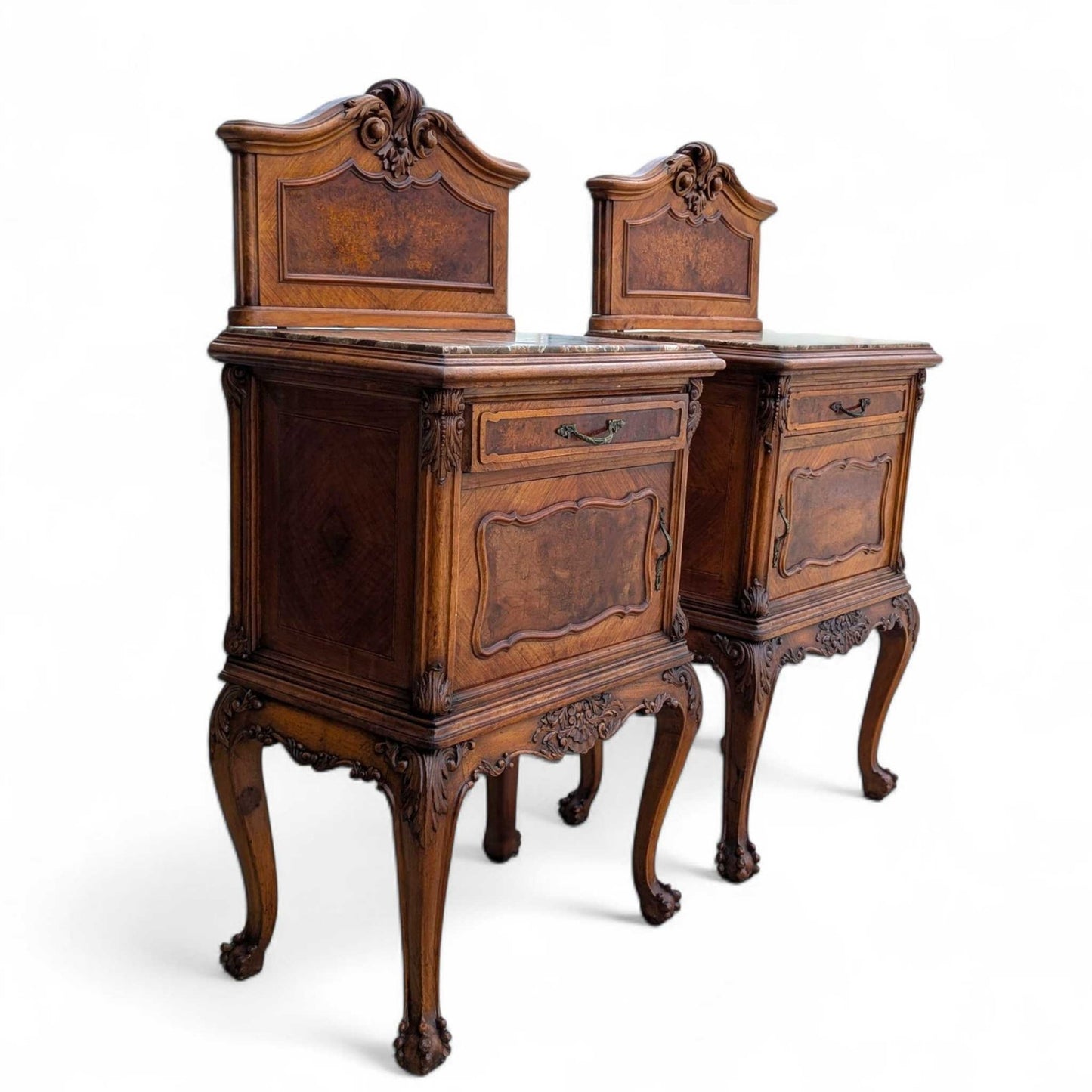 Pair of Antique French Louis XV Style Nightstands
