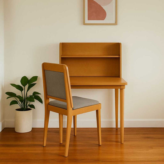 Mid Century Modern Laminate Desk w/ Hutch