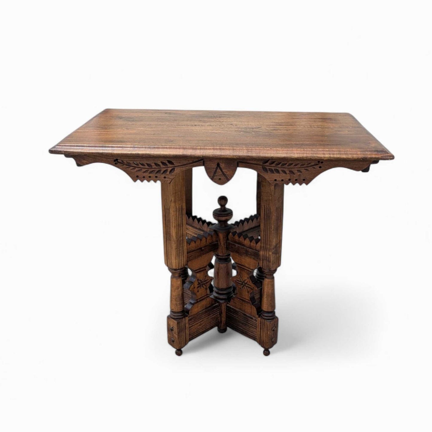 Victorian Carved Wood Side Table