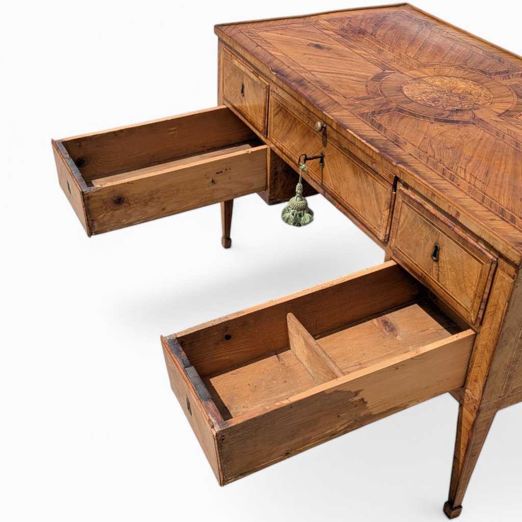 Antique Desk – Lombardy Louis XVI Era Desk, Vintage Writing Table, Elegant Office Furniture, 18th Century Desk