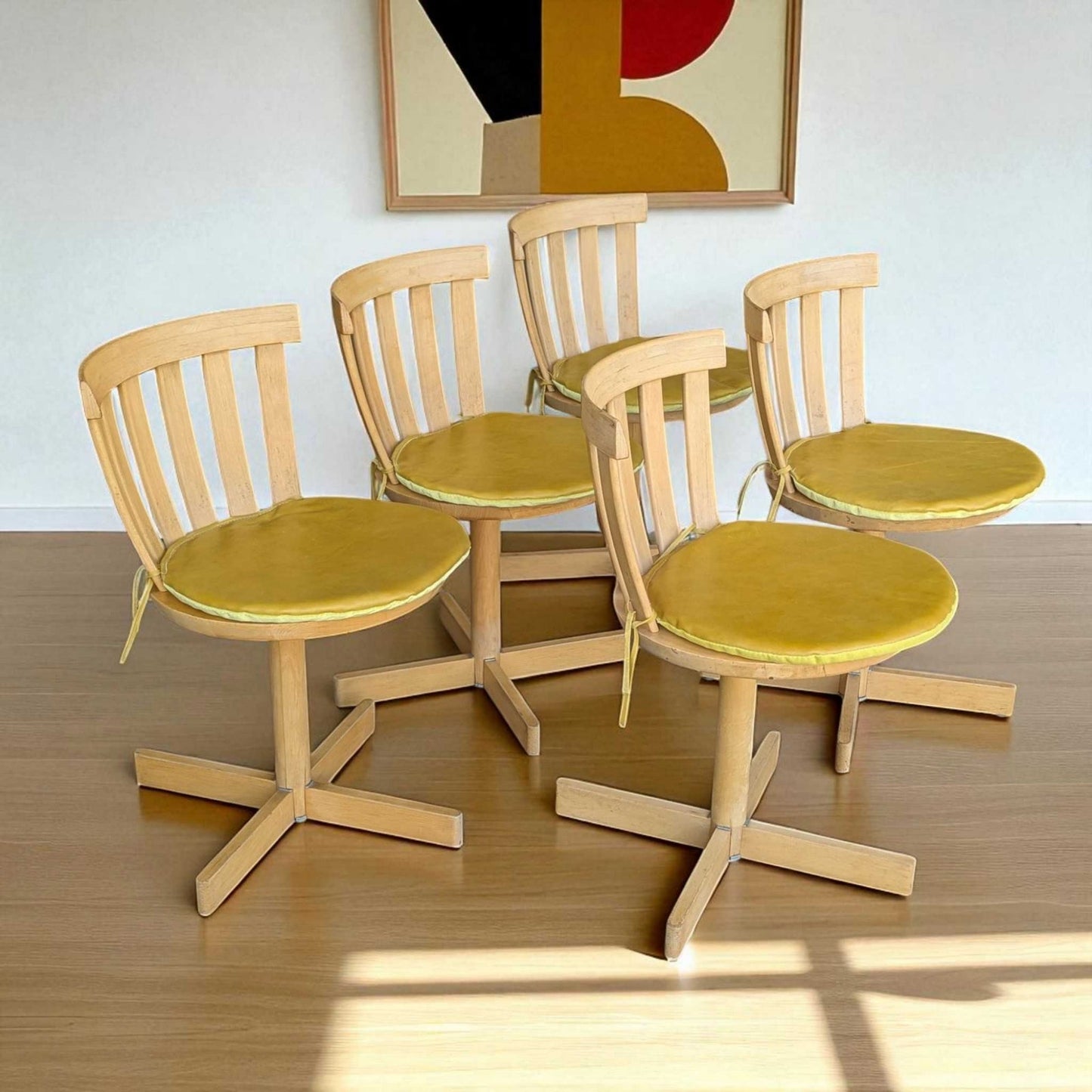 5 Vintage Scandinavian Swivel Chairs by Edsbyverken