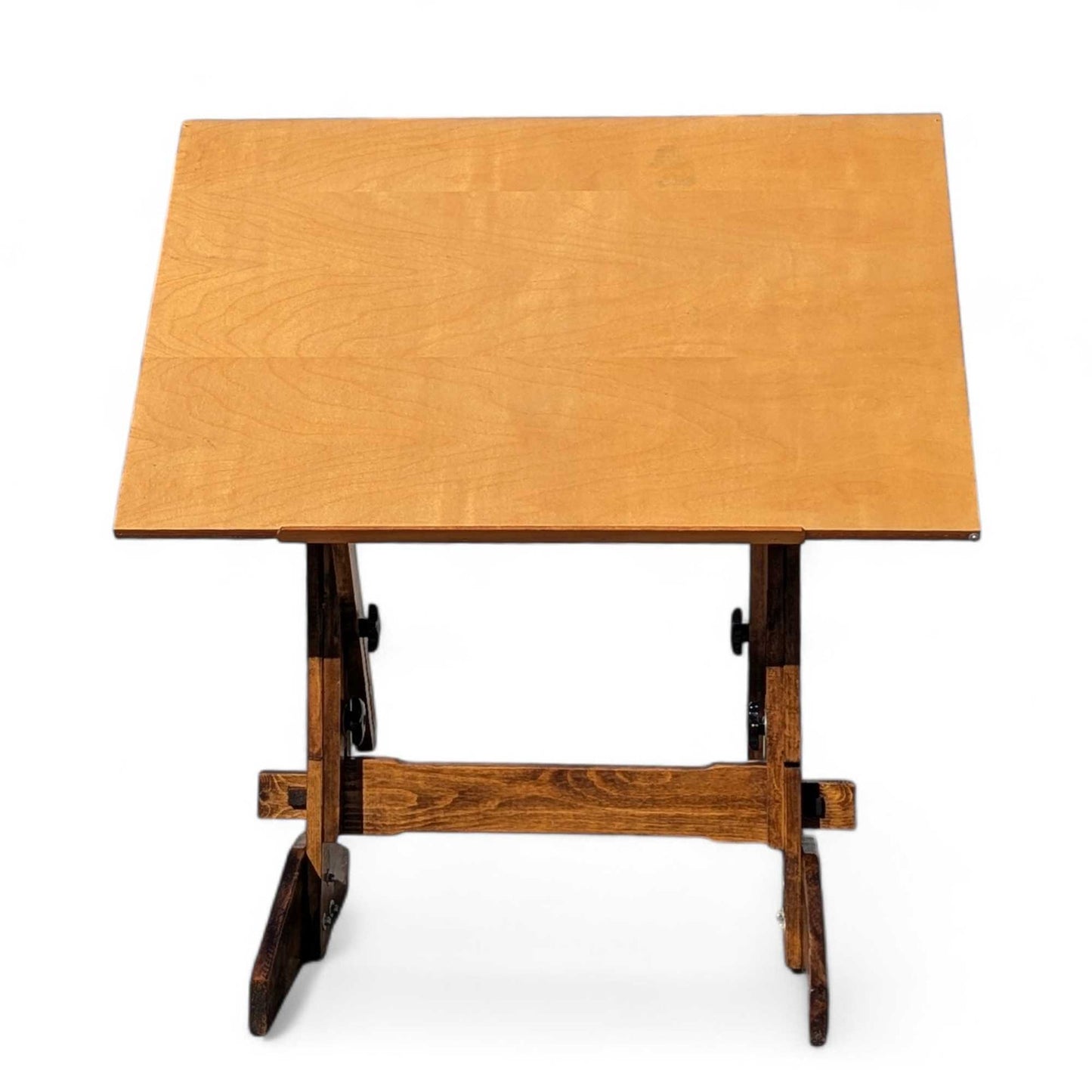 Vintage Versa Tables Adjustable Drafting Table in Solid Wood
