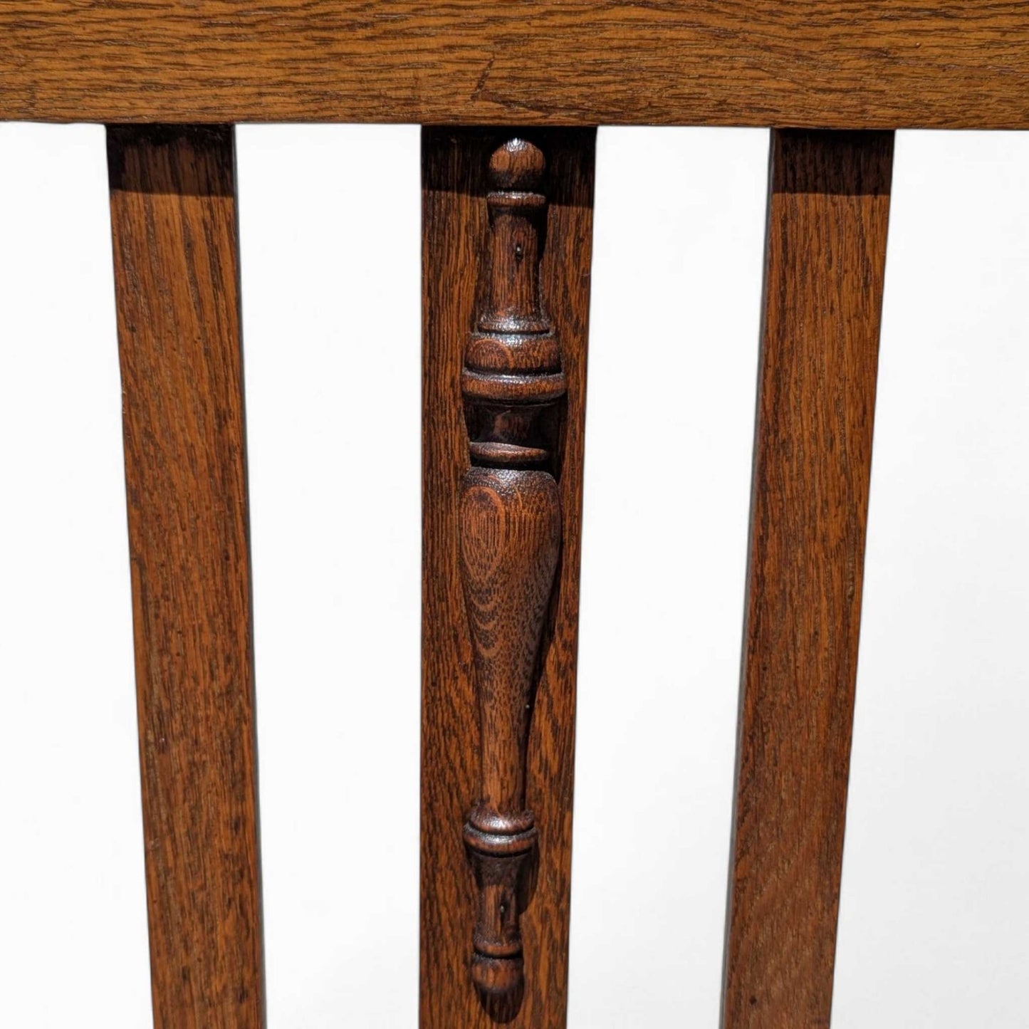 Antique Oak Hall Tree with Mirror, c. 1900s