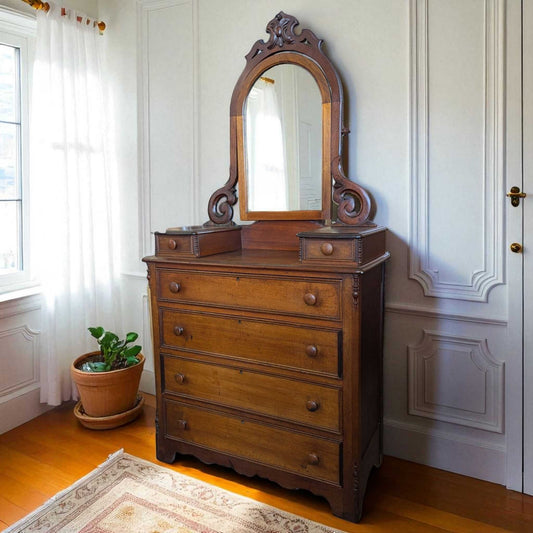 Antique Eastlake Dresser with Mirror