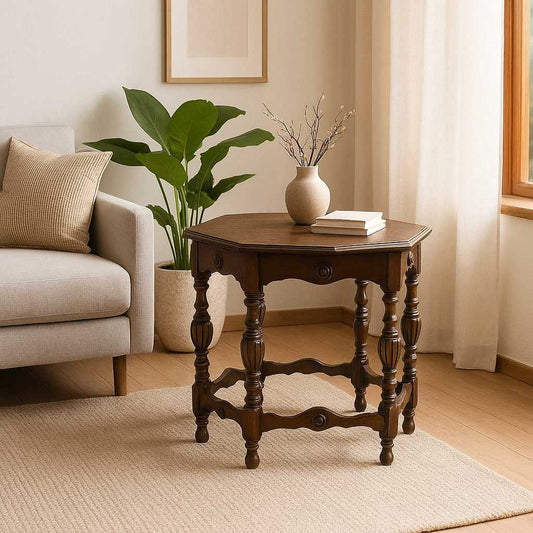 Antique Small Dining Table or Oversized Accent Table