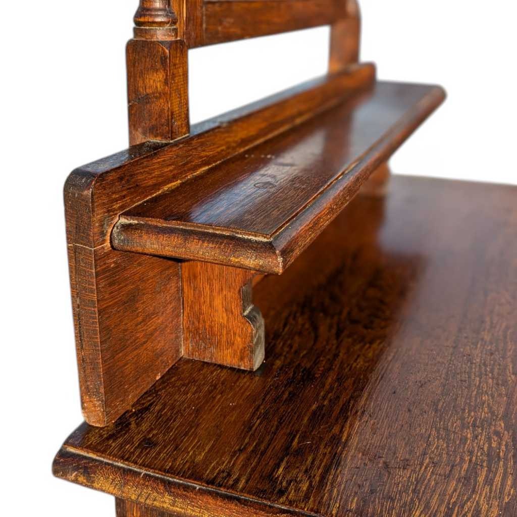 Antique Tiger Oak Dresser with Mirror – Barley Twist Detail, Vintage Vanity with Drawers, Early 1900s