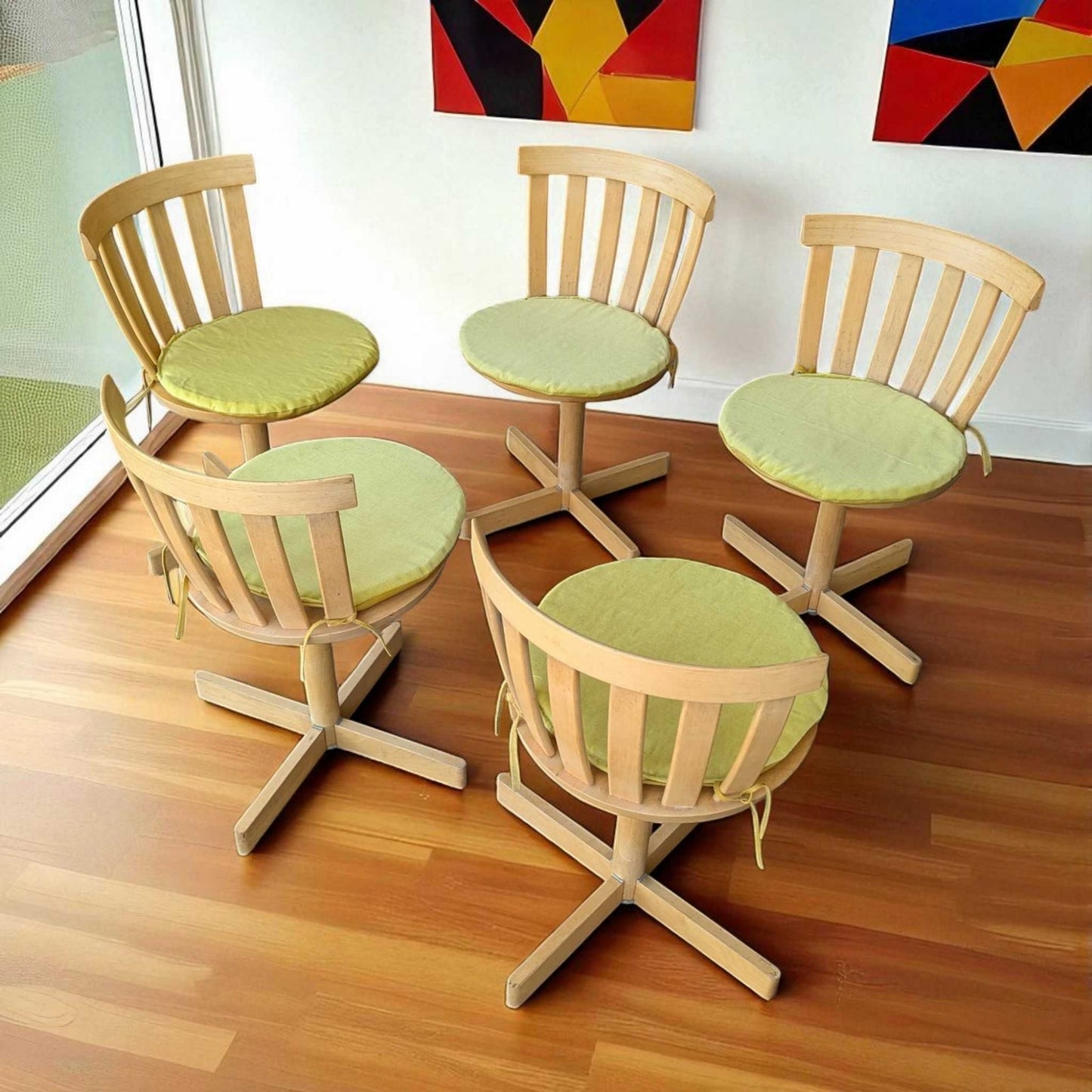 5 Vintage Scandinavian Swivel Chairs by Edsbyverken