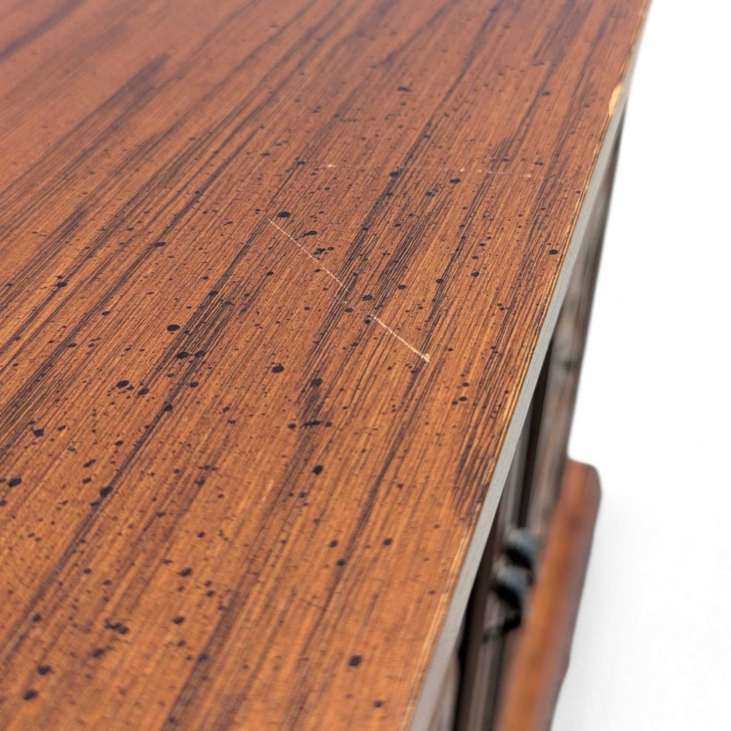 Vintage Brutalist Tallboy Dresser Cabinet c. 1970s