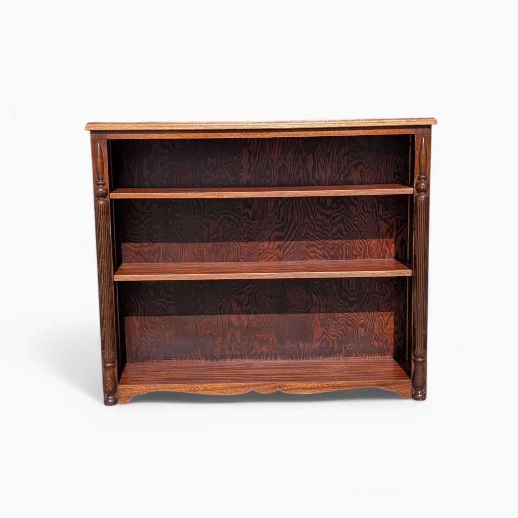 Antique Mahogany Bookcase – Vintage Wooden Bookcase, Classic Shelving Unit, Elegant Storage for Books and Decor