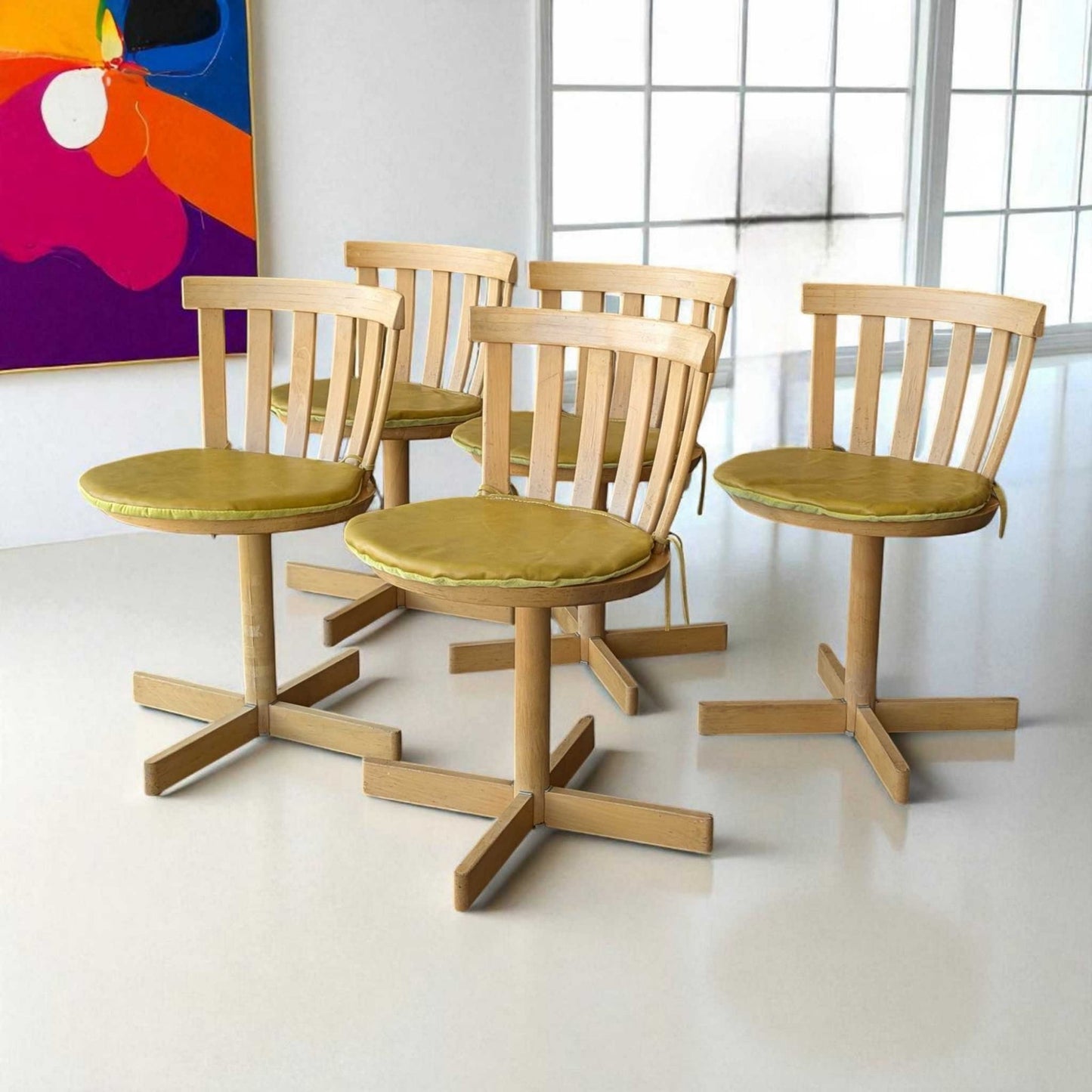 5 Vintage Scandinavian Swivel Chairs by Edsbyverken