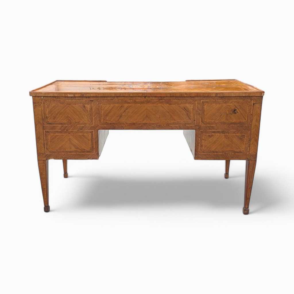 Antique Desk – Lombardy Louis XVI Era Desk, Vintage Writing Table, Elegant Office Furniture, 18th Century Desk