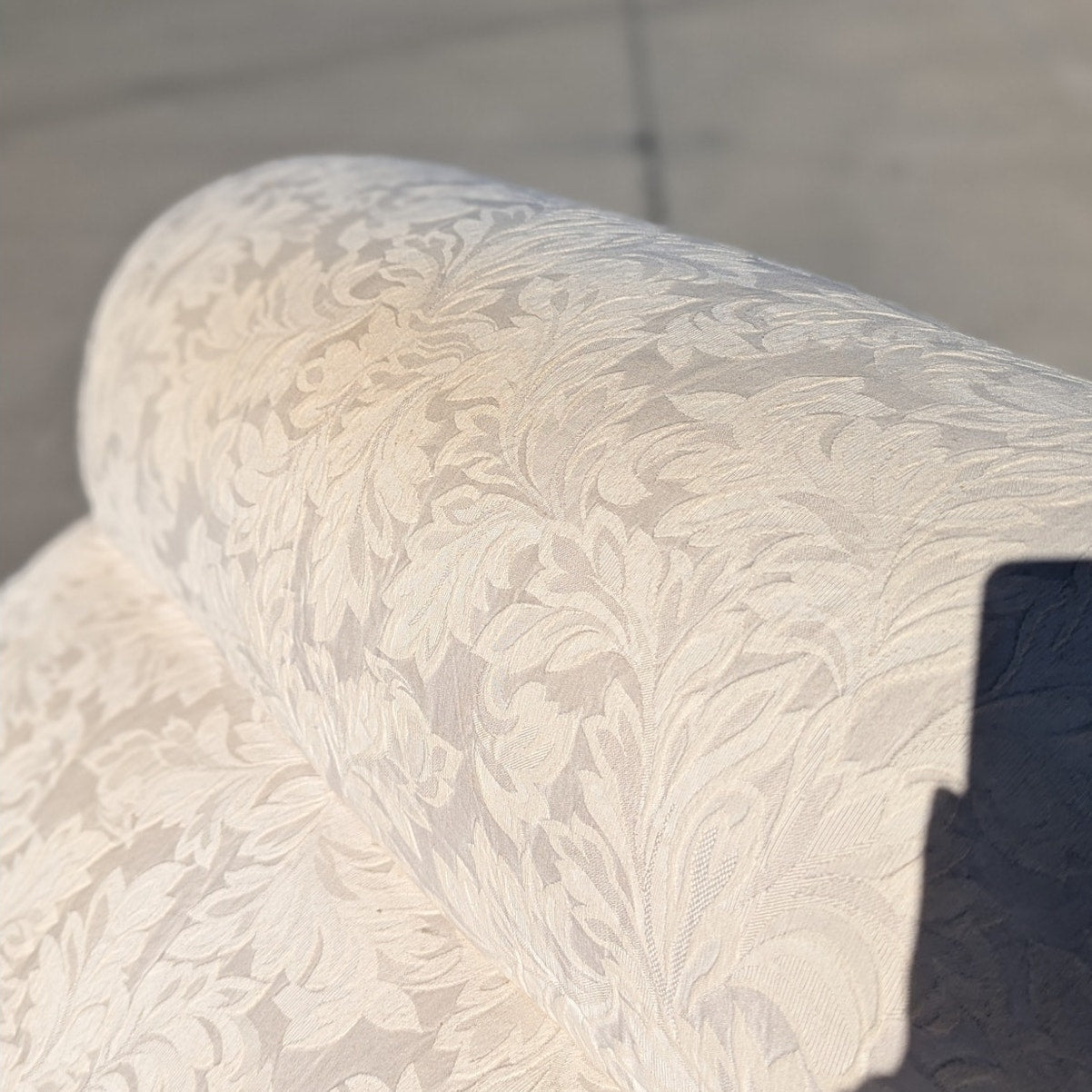Postmodern Lounge Chair – Sculptural Curved Accent Chair, Textured Upholstery, Unique Statement Piece