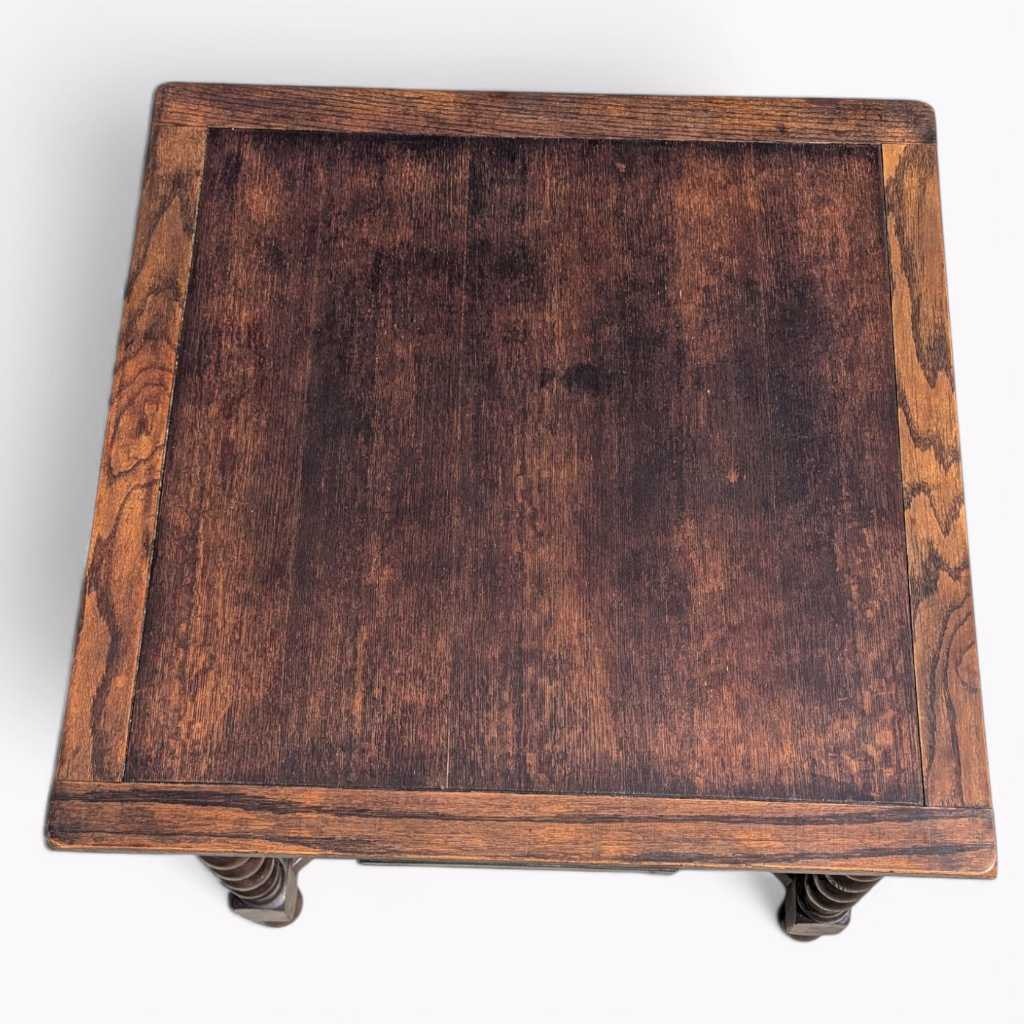 Antique Barley Twist Draw-Leaf Table, Solid Oak