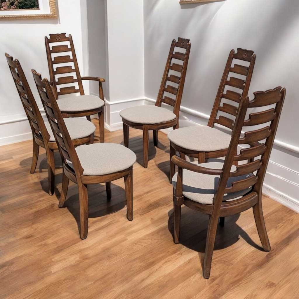 Six Mid Century Dining Chairs by American Furniture Co.
