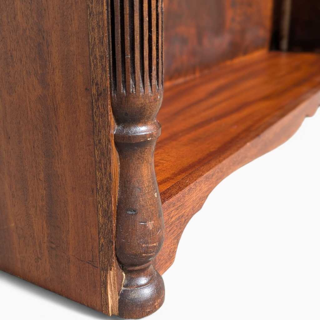 Antique Mahogany Bookcase – Vintage Wooden Bookcase, Classic Shelving Unit, Elegant Storage for Books and Decor
