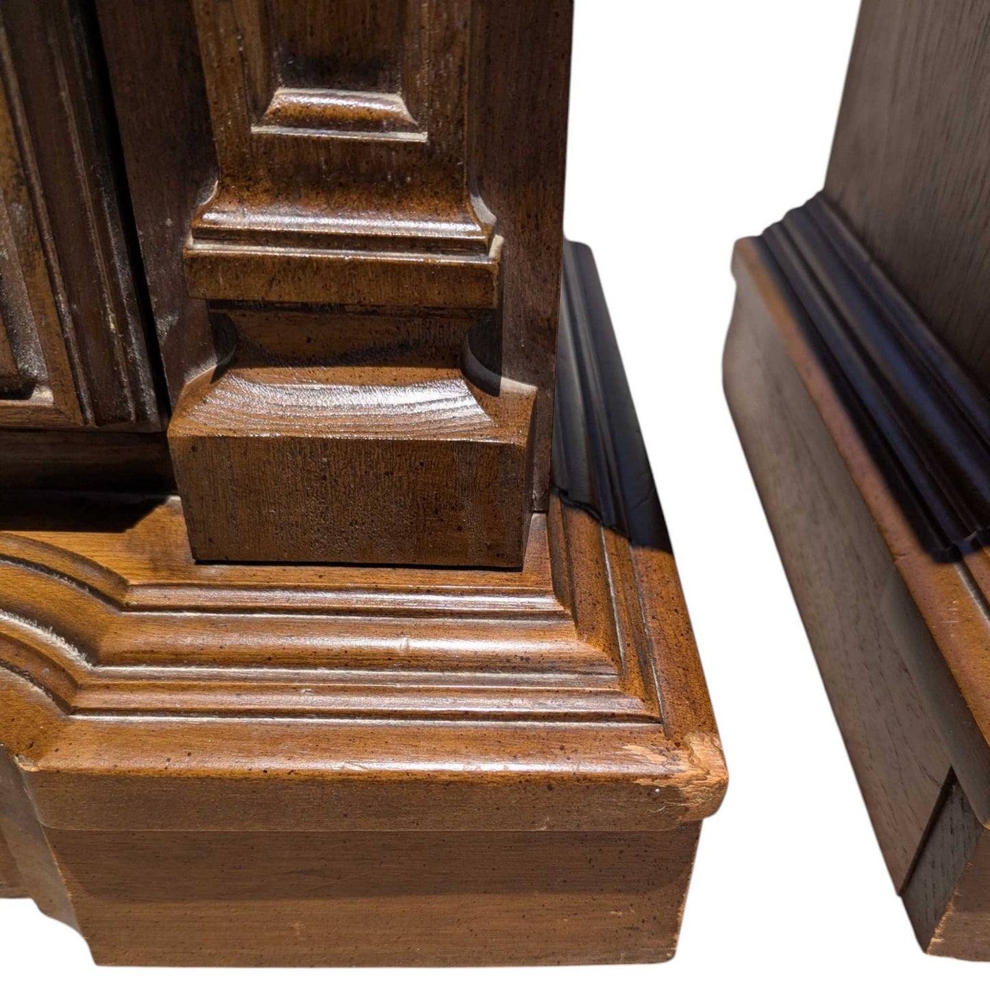 Vintage Carved Wood Nightstands