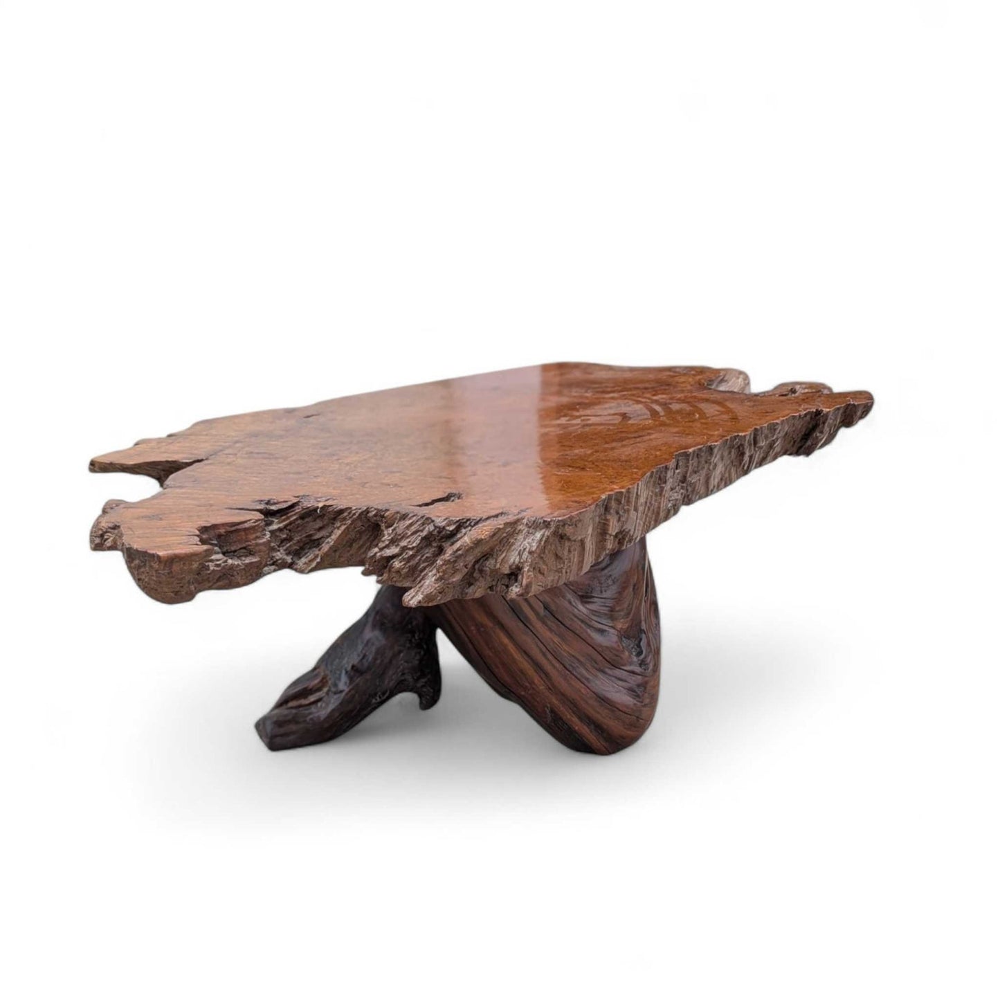 Live Edge Wood Coffee Table – Sculptural Natural Slab Table