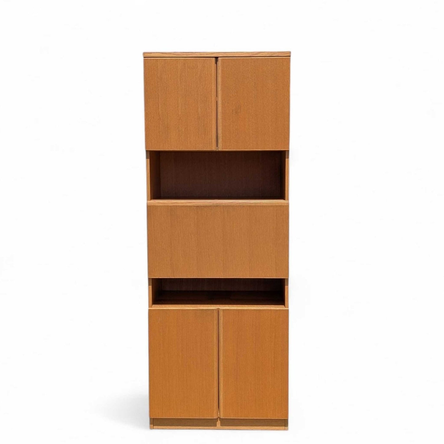Vintage Bauhaus Tall Bar Cabinet – Drop Front w/ Mirror, Modern Storage Tower, 84" High, Made in Canada, MCM Style