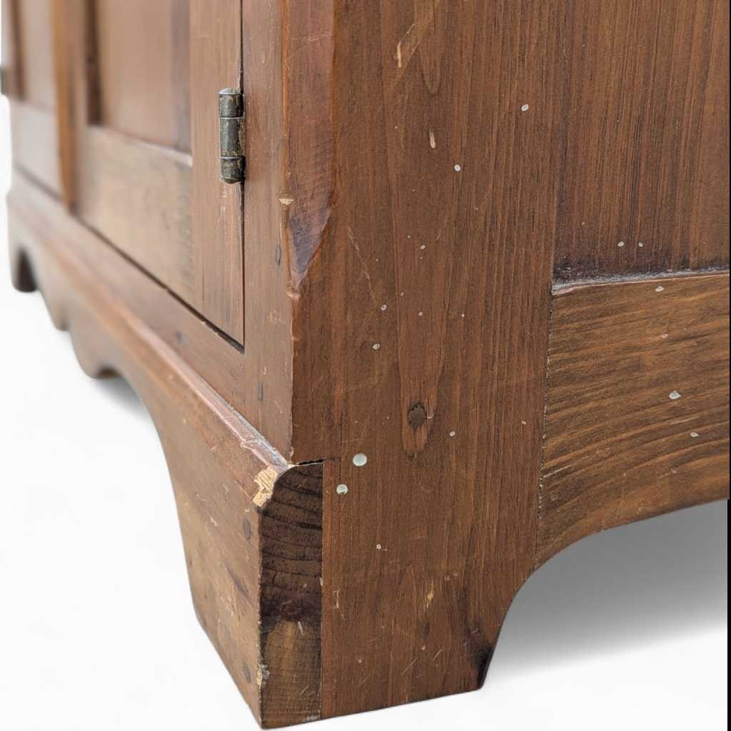 Primitive Solid Wood Cabinet β Rustic Storage Cupboard w/ Drawer, Removable Shelf, Country Farmhouse Charm