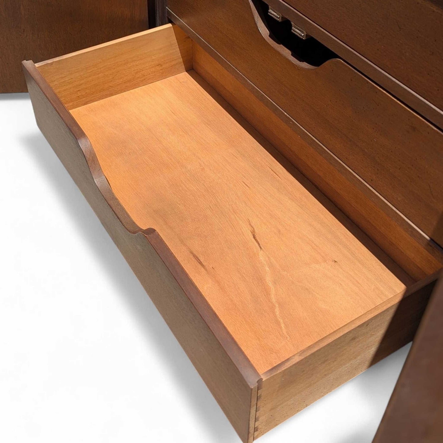 Vintage Brutalist Tallboy Dresser Cabinet c. 1970s