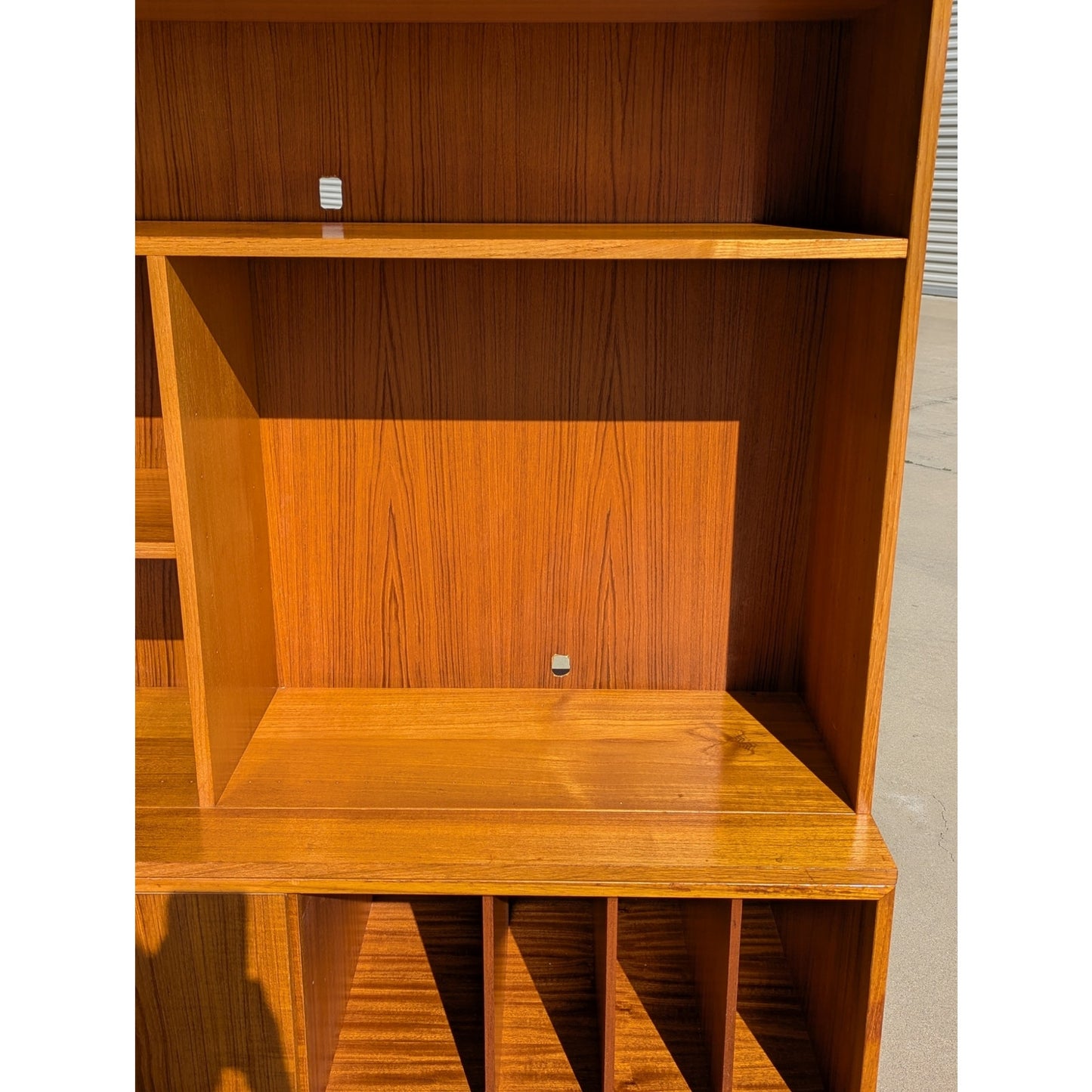 Danish Teak Bookcase – Mid-Century Modern Freestanding Wall Unit
