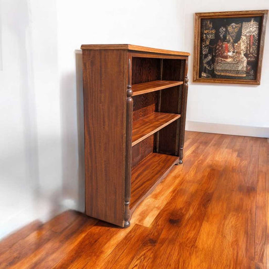 Antique Mahogany Bookcase – Vintage Wooden Bookcase, Classic Shelving Unit, Elegant Storage for Books and Decor