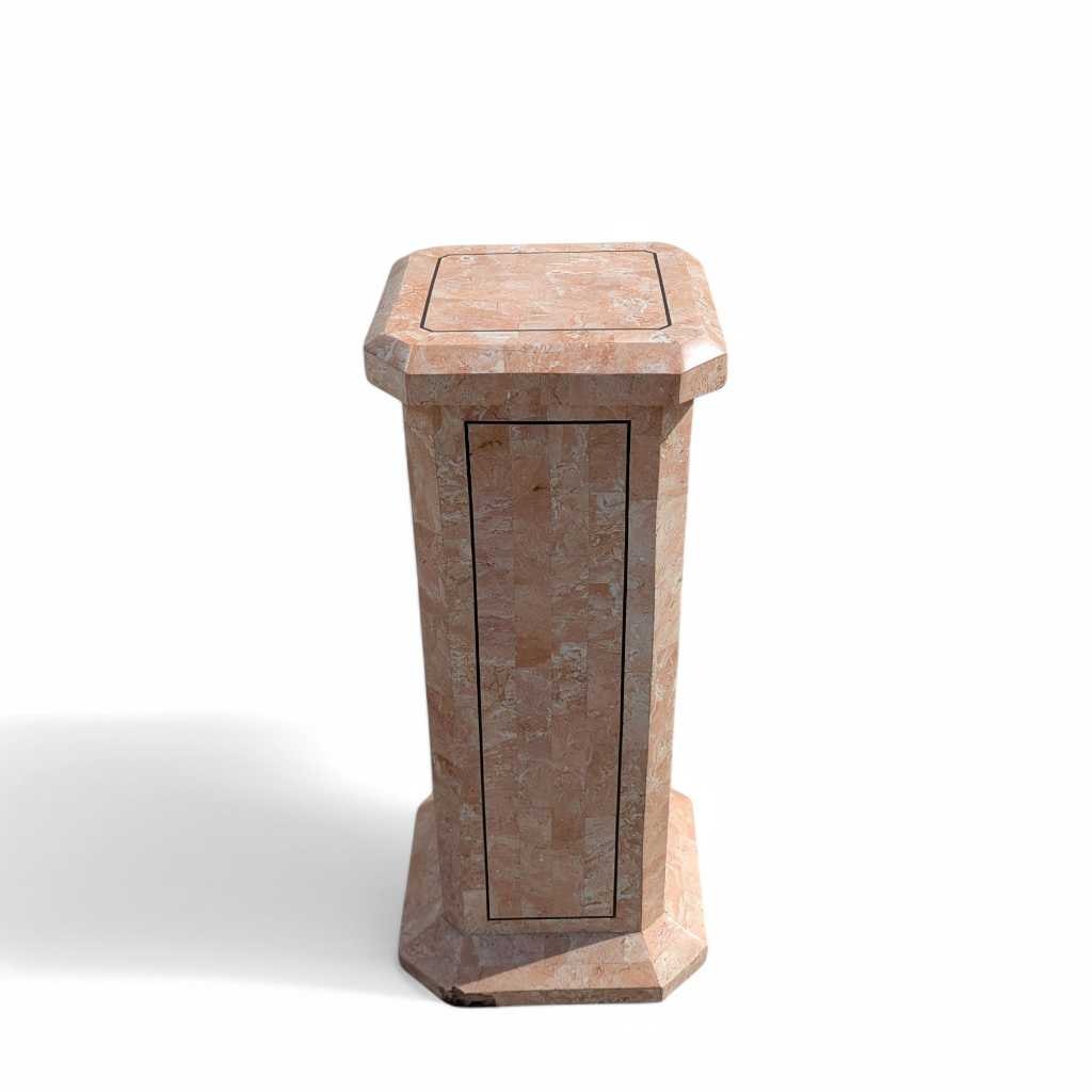 Vintage Tesselated Stone Pedestal – c. 1980s