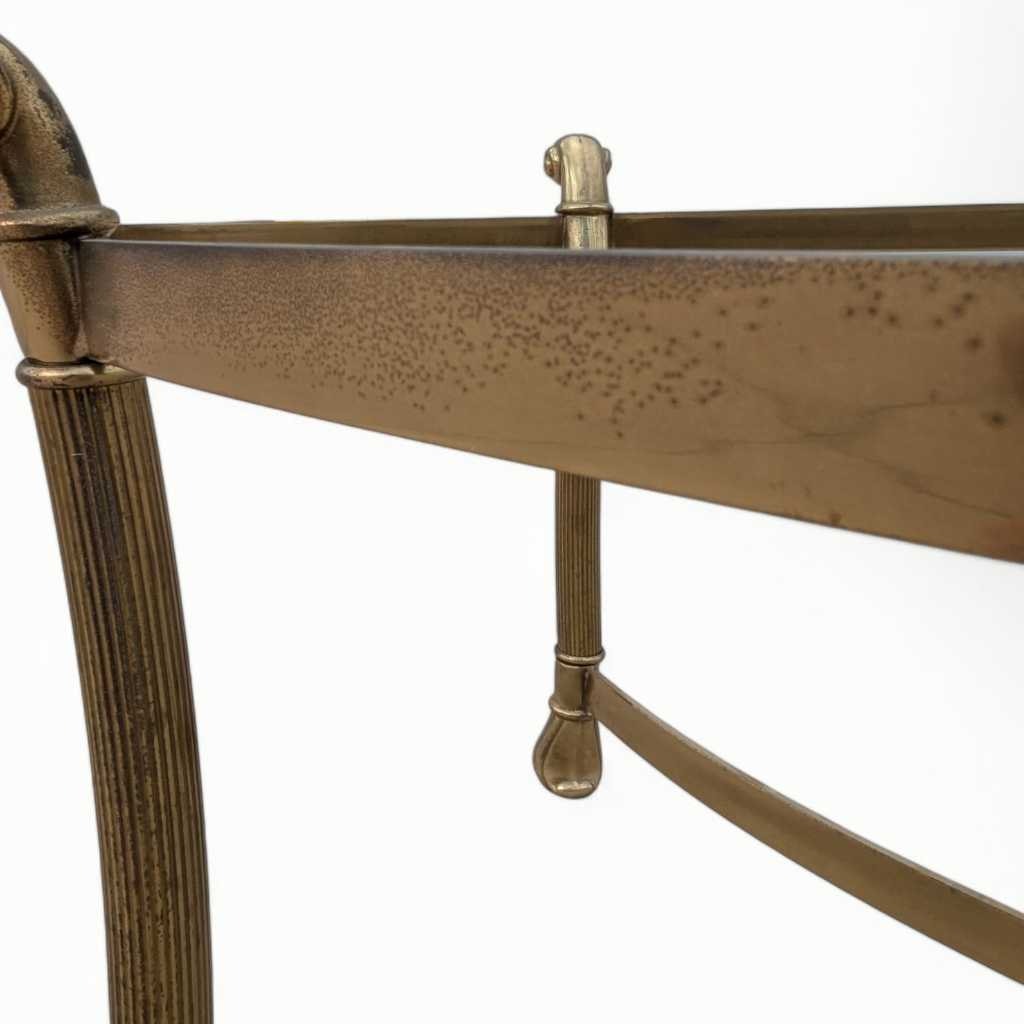 Glass Top Brass Coffee Table by Labarge