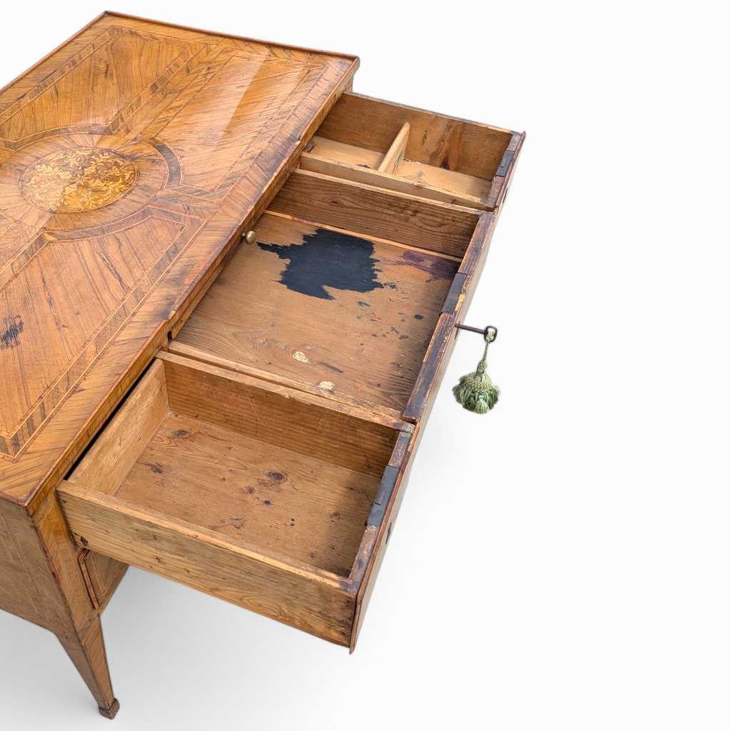 Antique Desk – Lombardy Louis XVI Era Desk, Vintage Writing Table, Elegant Office Furniture, 18th Century Desk