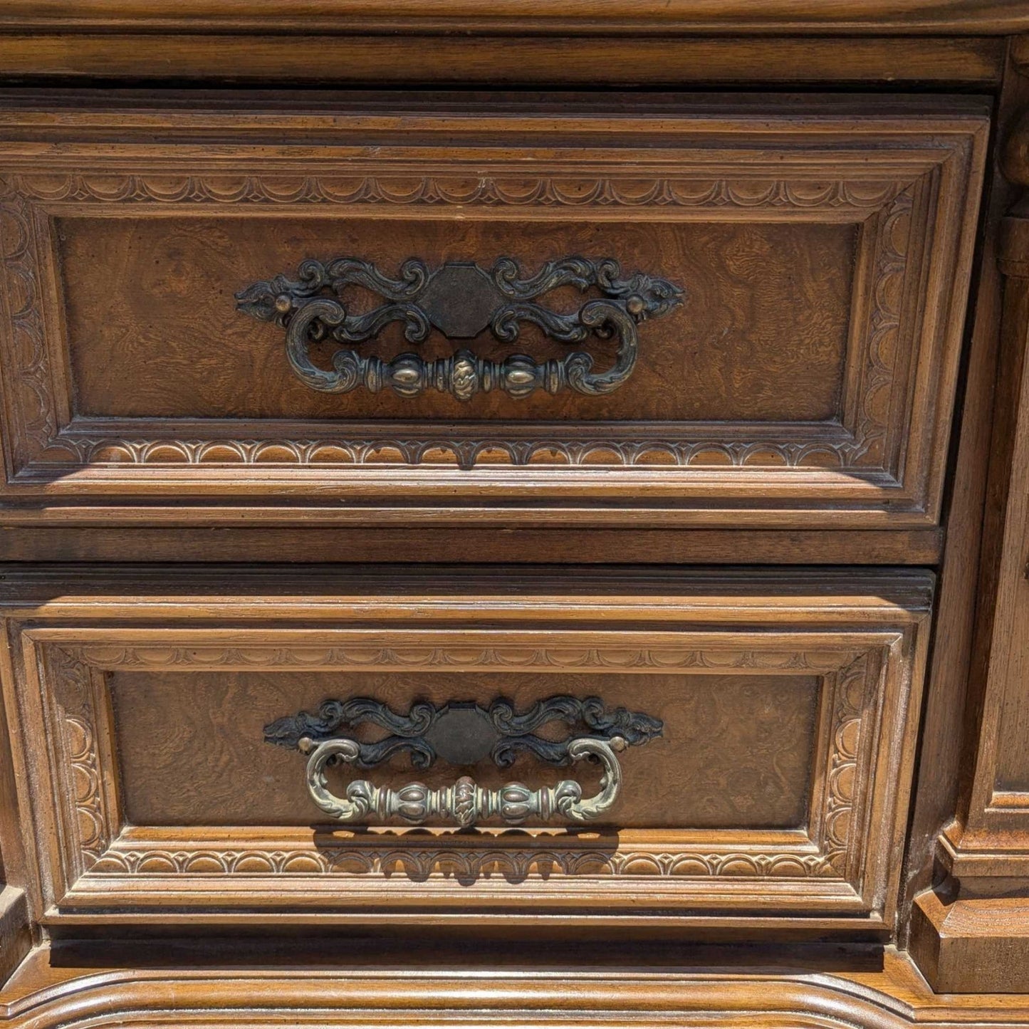 Vintage Carved Wood Nightstands