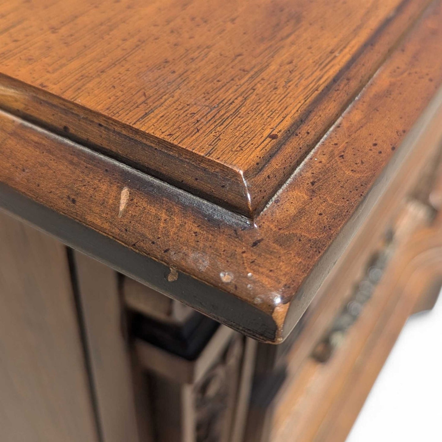 Vintage Carved Wood Nightstands