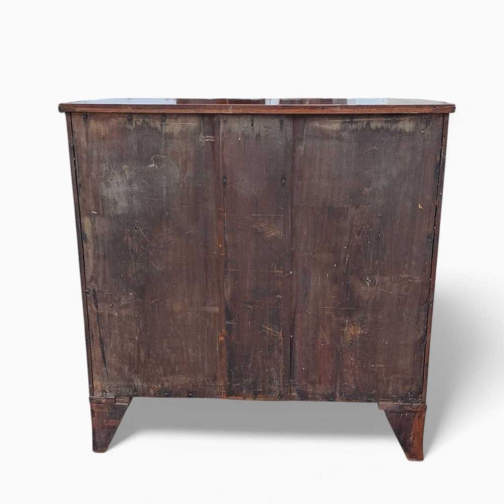 Antique Dresser – English Mahogany Bow Front Chest of Drawers