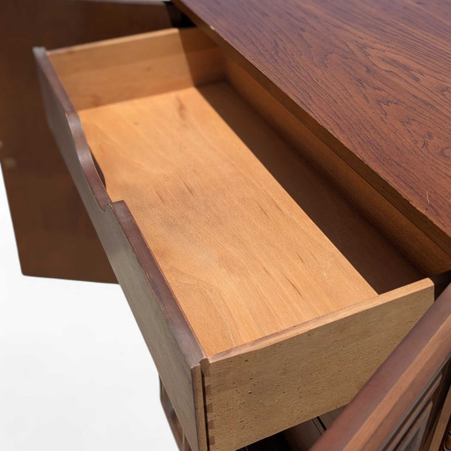Vintage Brutalist Tallboy Dresser Cabinet c. 1970s
