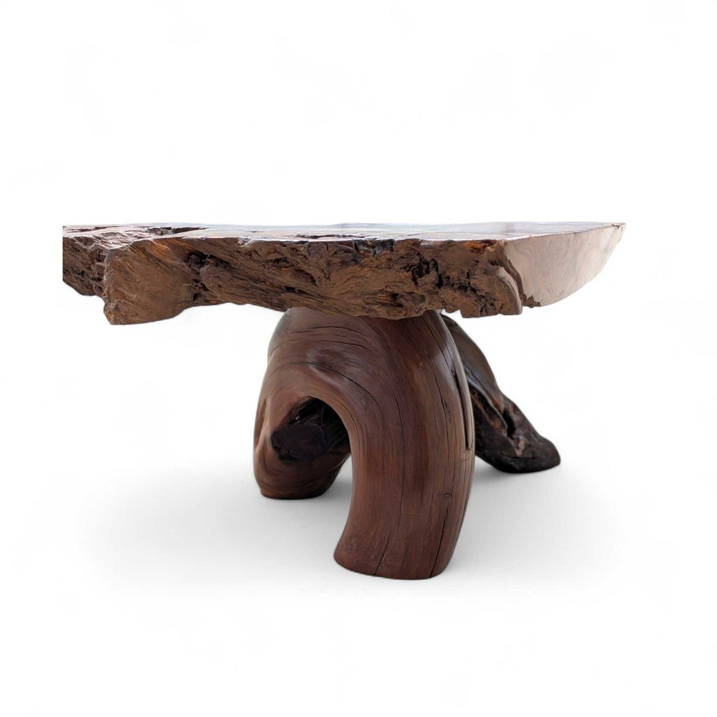 Live Edge Wood Coffee Table – Sculptural Natural Slab Table