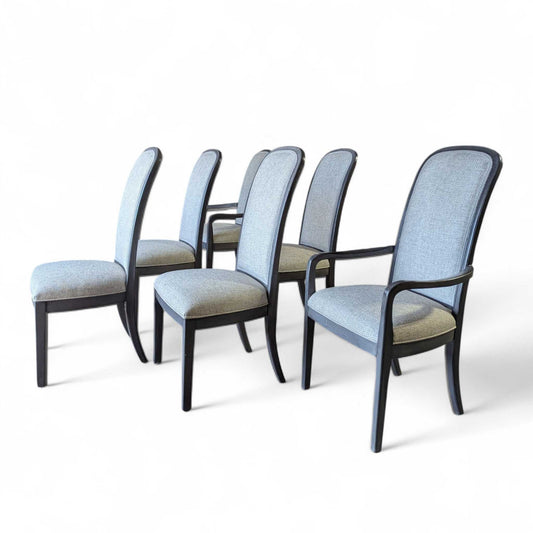 Set of six dining chairs