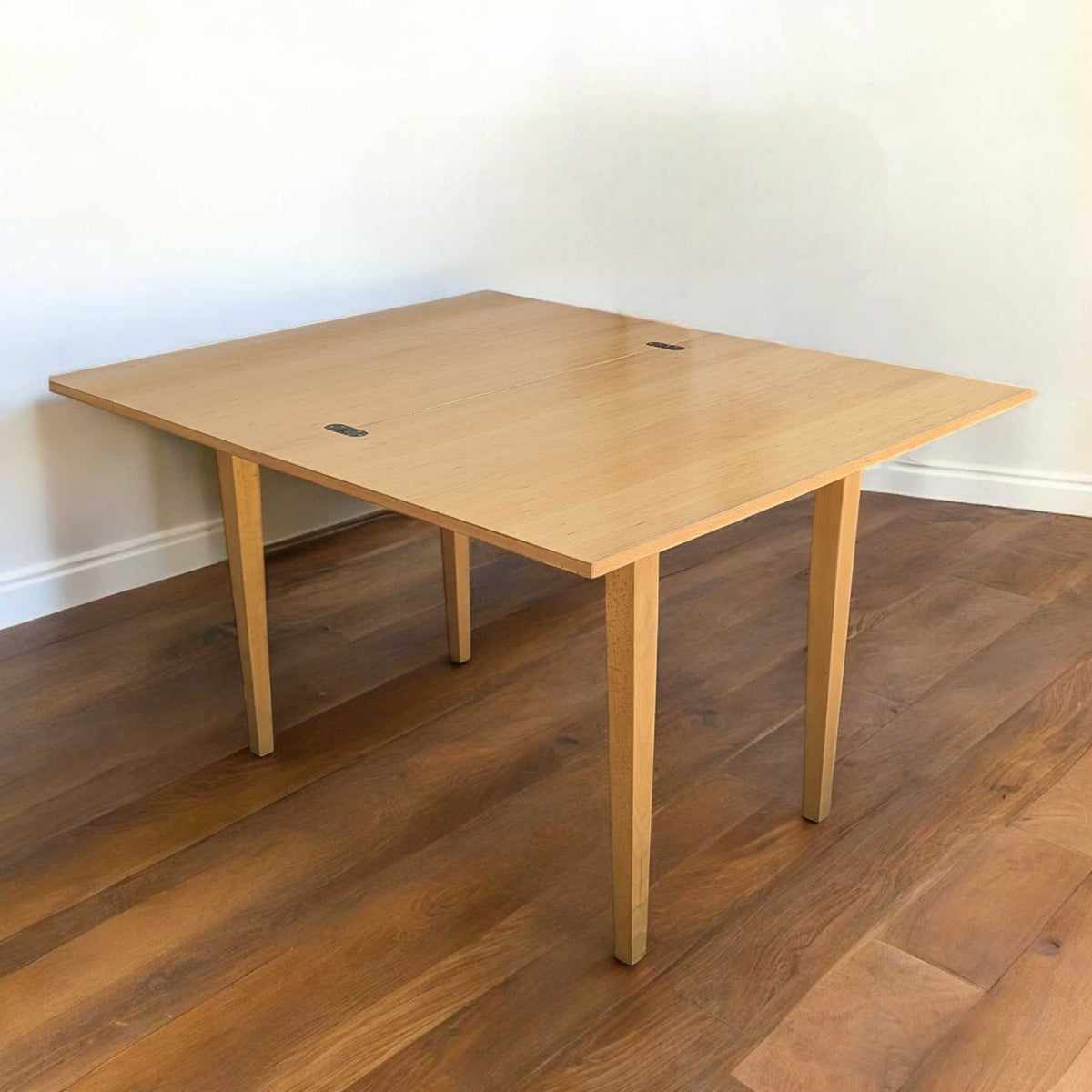 Romanian Mid-Century Beech Flip-Top Extendable Dining Table — view 25 of 25