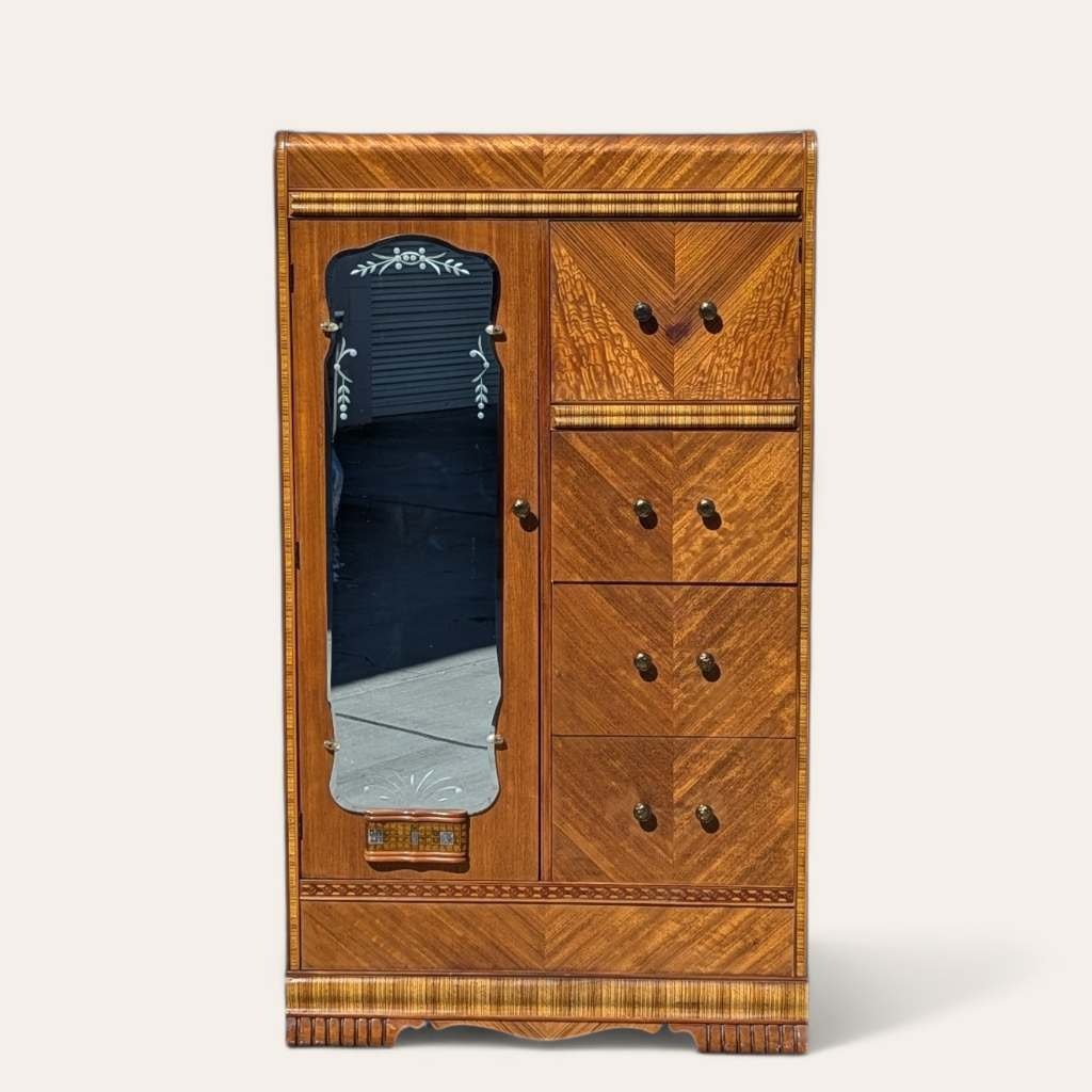 Vintage Art Deco Armoire, c. 1930s