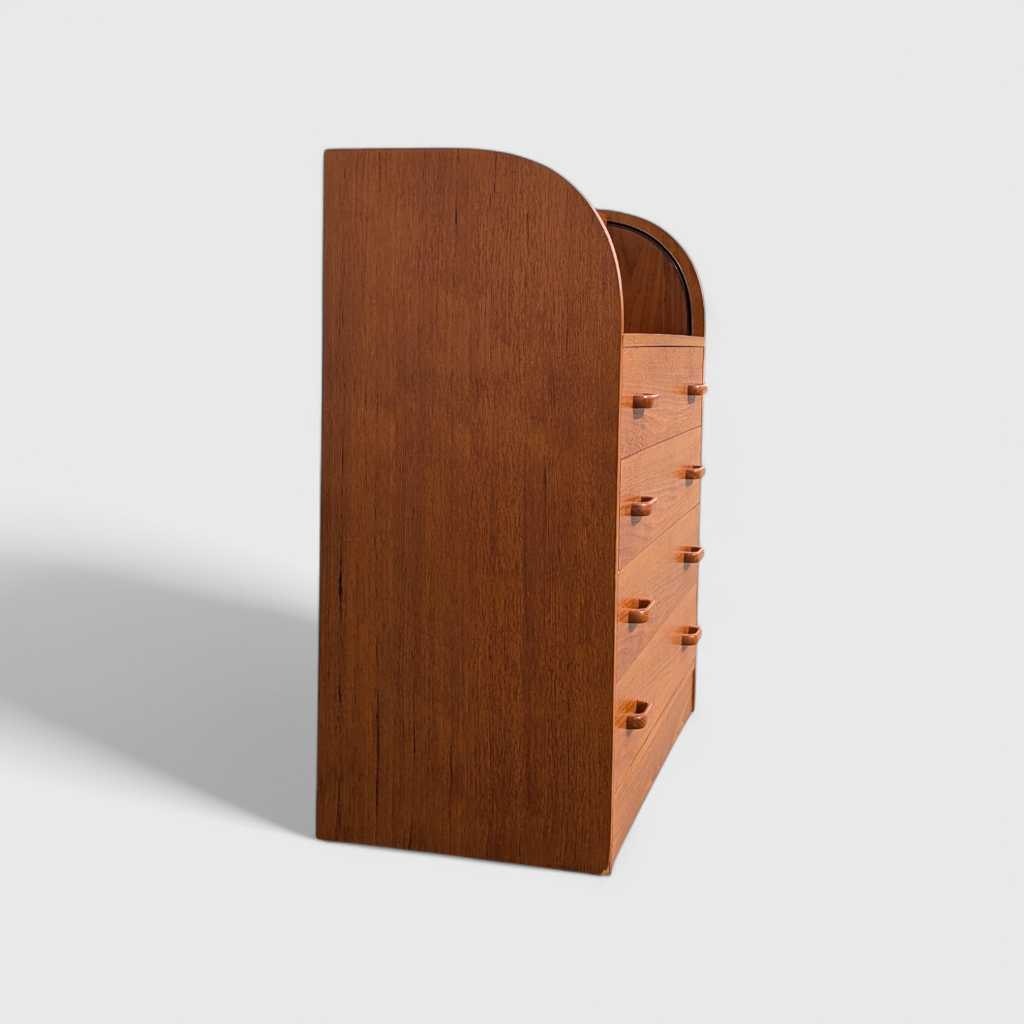Mid-Century Danish Teak Roll-Top Desk by Egon Ostergaard, 1970s