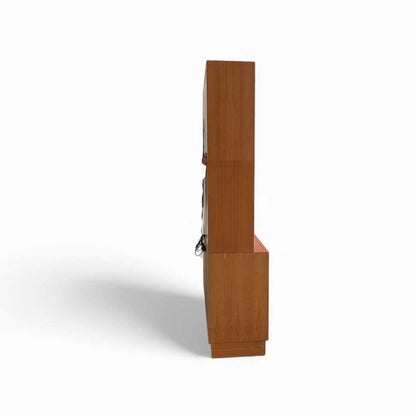 Vintage Teak Bookcase with Drop Front Desk