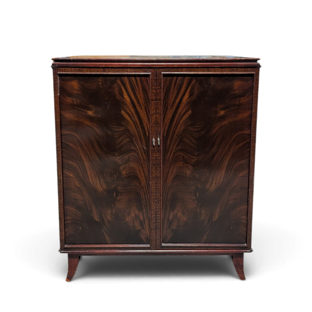 Vintage Flame Mahogany Two-Door Storage Cabinet — view 1 of 12