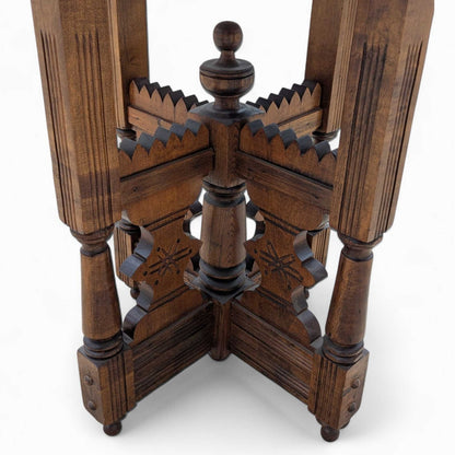 Victorian Carved Wood Side Table