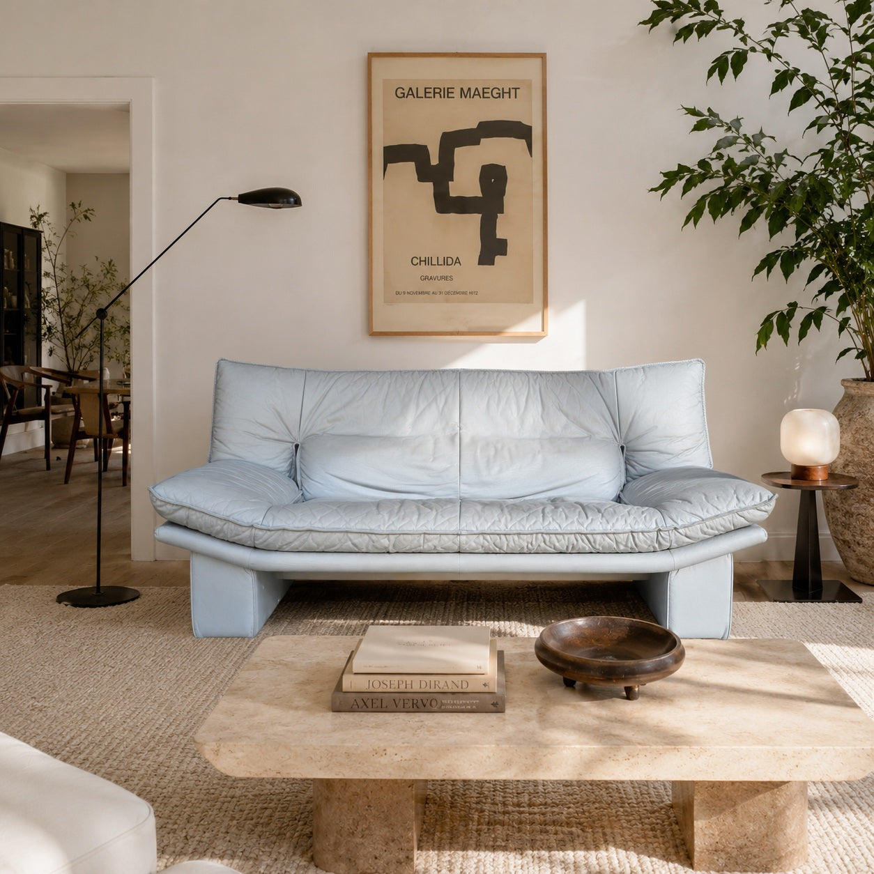 Vintage Nicoletti Italia Leather Loveseat Sofa, Italian Postmodern Grey Leather Couch, 1980s Lounge Settee