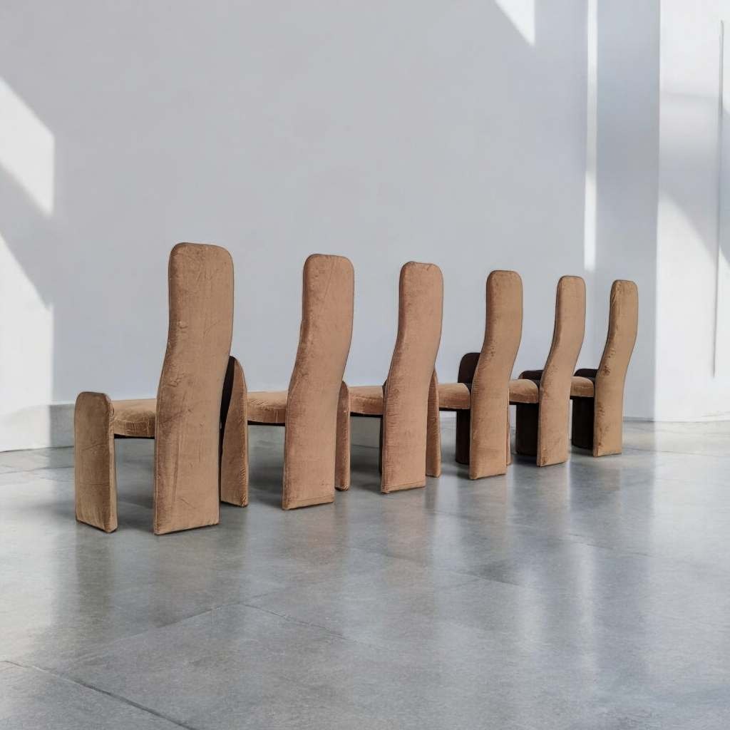 Six Postmodern Dining Chairs, c. 1980s