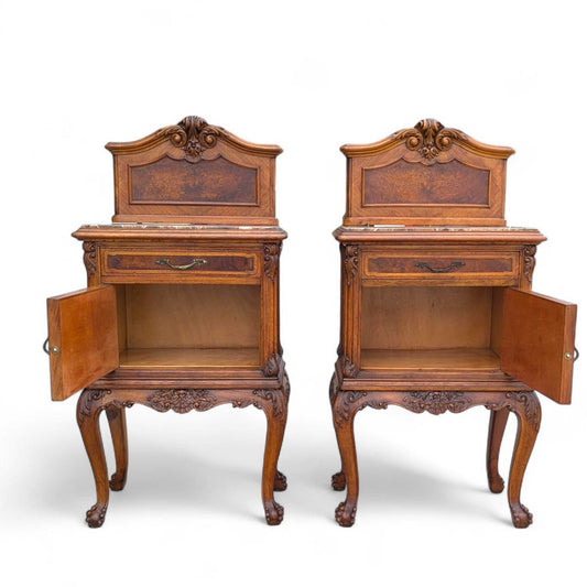 Pair of Antique French Louis XV Style Nightstands