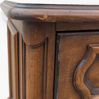 Drexel French Provincial Chest – Vintage 2 Drawer Dresser, Cabriole Legs, Ornate Carvings, 35.5" Wide, Solid Wood