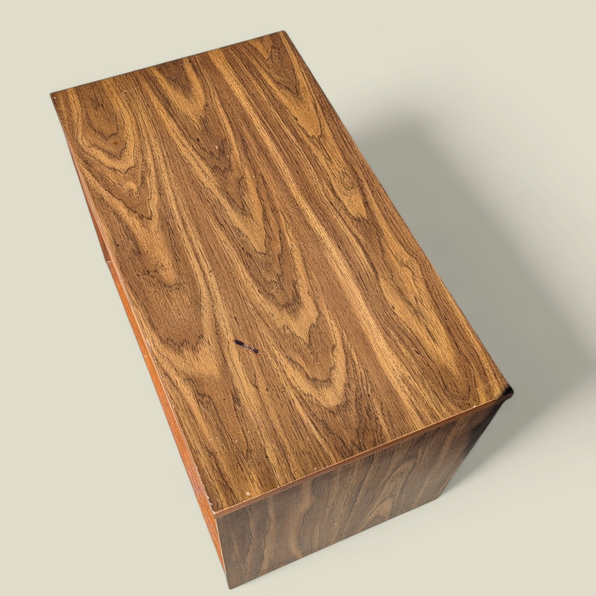 Bassett Mid-Century Carved Wood Two-Drawer Nightstand